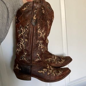 Leopard cowboy boots